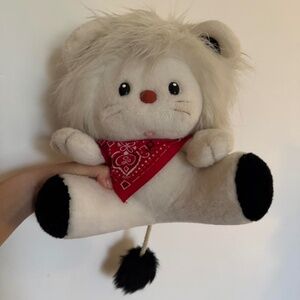 Rare Bandy white lion plush toy, Sekiguchi similar Hello Kitty Sanrio new w tag!